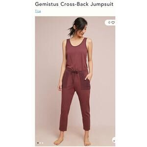 Anthropologie T. La Gemistus Cross Back Jumpsuit Romper Womens Size XS